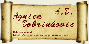 Agnica Dobrinković vizit kartica